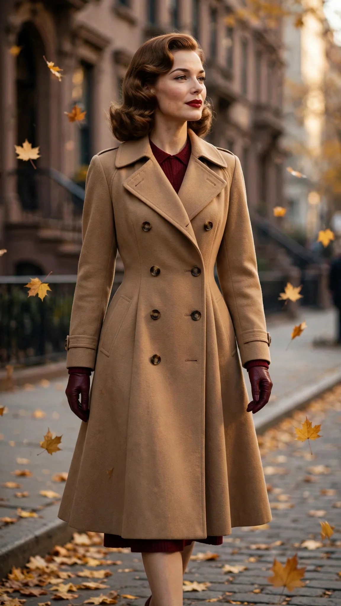Autumn capsule: model in a double-breasted trench